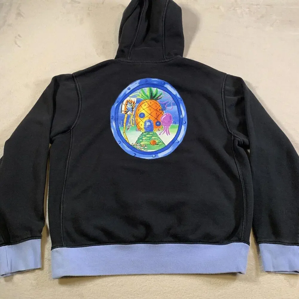 Nike Kyrie Irving Spongebob Pineapple House Hoodie Black‎ Mens Small Black Blue